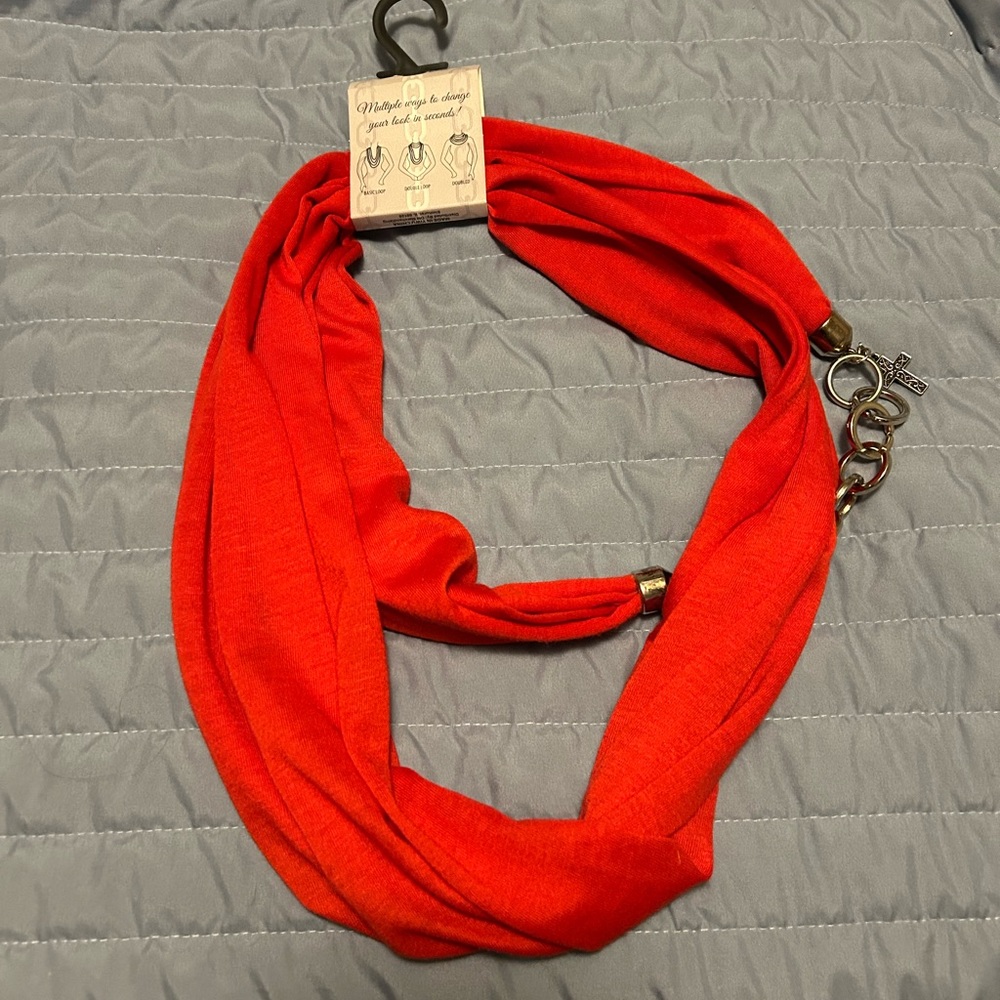 Red Infinity Scarf - Picture 4 of 6